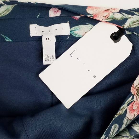 Leith Grey Green Garden Floral Print Wrap Skirt With Shorts Womens Size XXL, 2XL - Picture 5 of 8